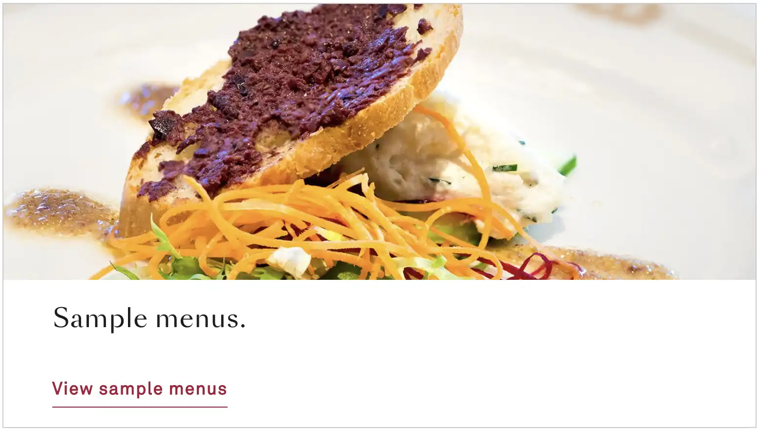 BRITANNIA CLUB RESTAURANT sample menu