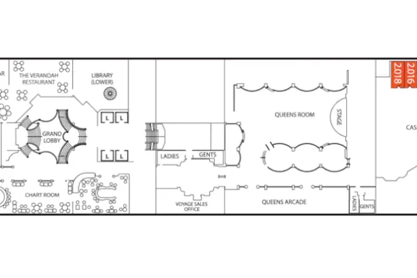 QUEEN VICTORIA DECK PLANS Deck 2