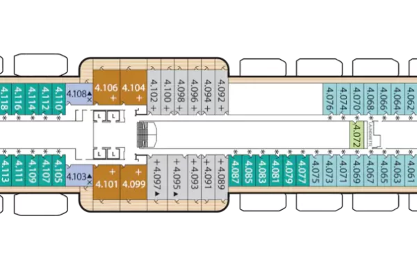 QUEEN VICTORIA DECK PLANS Deck 4
