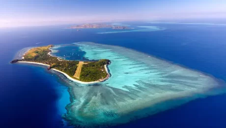 CALEDONIAN - SKY-FIJI-CRUISE-islands-above-view