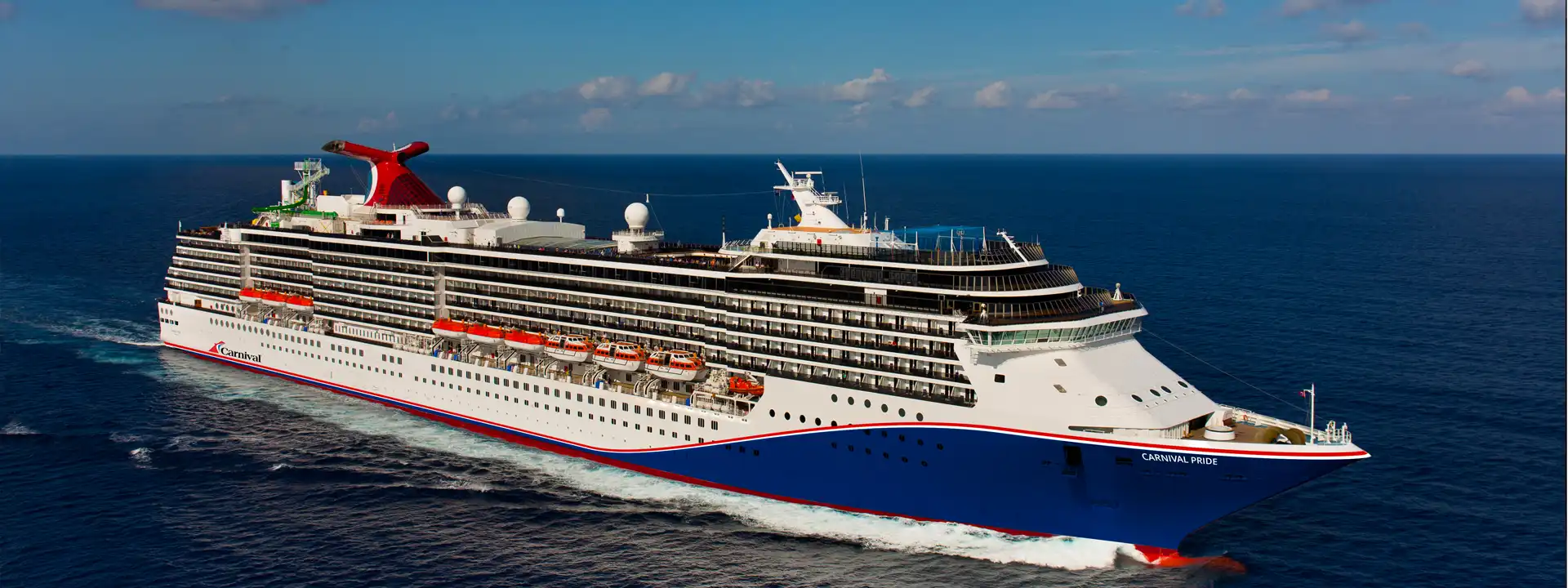 CARNIVAL PRIDE cruise ship aerial image
