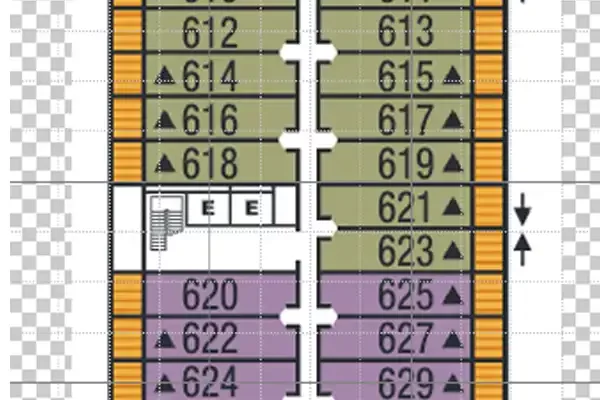 SEABOURN ENCORE deck 6 deck plan small