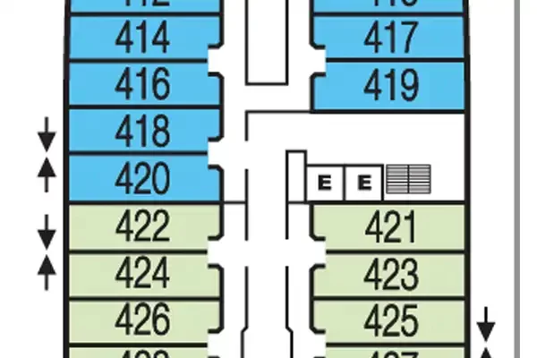 DECK PLANs small Seabourn Encore deck 4