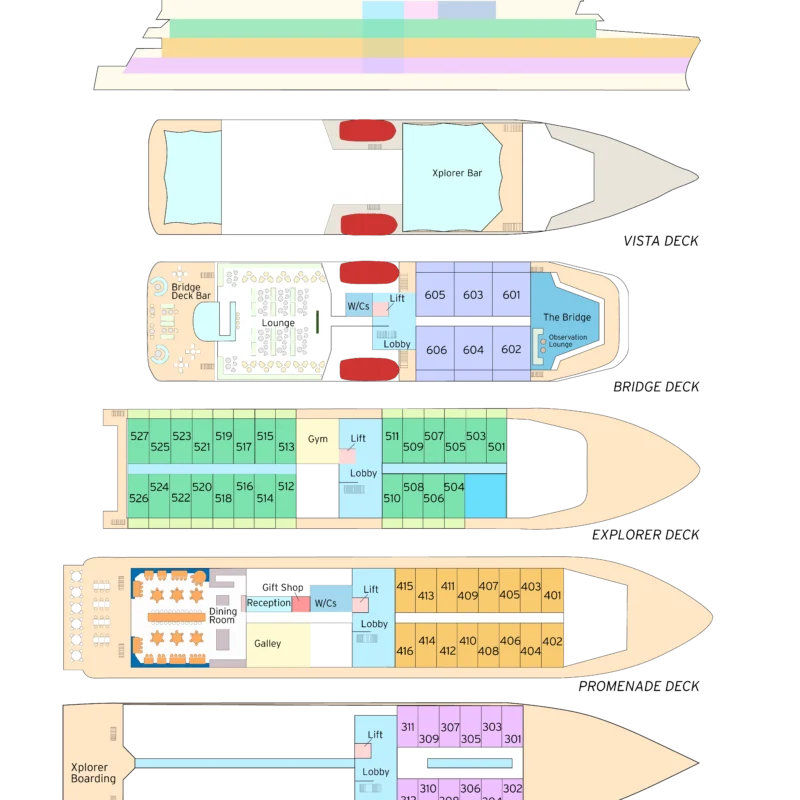 CORAL GEOGRAPHER- Deck Plan
