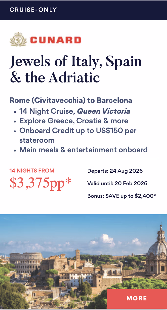 JEWELS OF ITALY cruise deal image