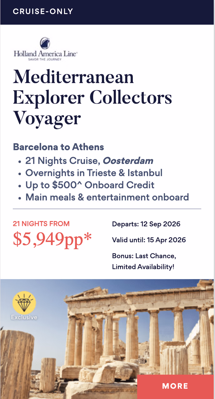 MED EXPLORER COLLECTORS VOYAGE