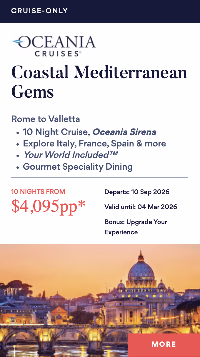 OCEANIA COASTAL MED deal image