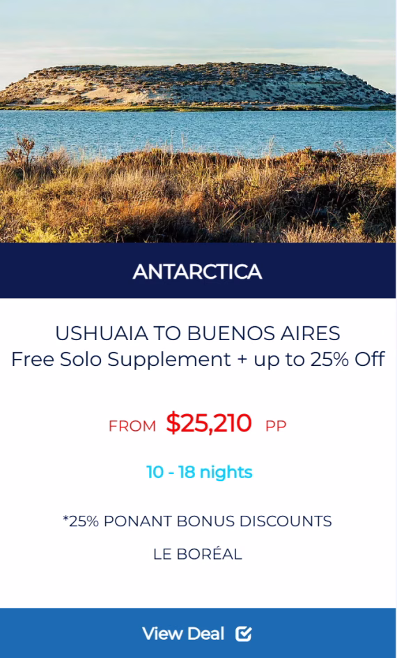 ANTARCTICA PONANT SOLO CRUISE DEALS-portfolio thumbnail image